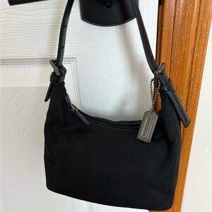 Vintage Black Coach Hamilton Y2K Mini Hobo Crescent Bag
